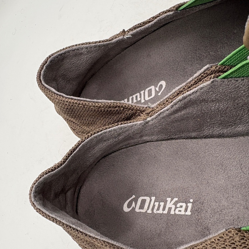 Olukai Nohea Mesh Sneakers Men's 10.5 Gray Slip-On Loafers Collapsible Heel - Picture 7 of 12